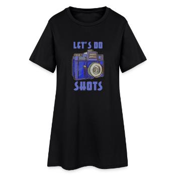 Photographie photo cadeau de caméra - Robe T-shirt Femme - noir - Devant
