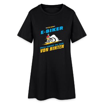 E-Bike Pedelec E Biker Fahrrad E Bike Geschenk - Frauen T-Shirt-Kleid - Schwarz - Vorne