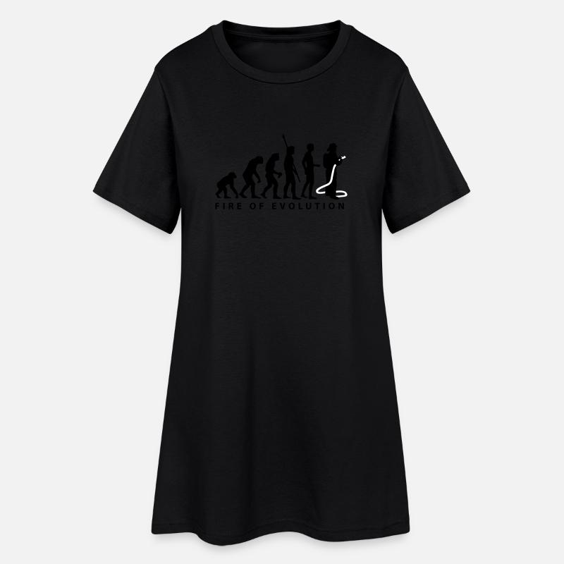 evolution_feuerwehr_2c - Women’s T-Shirt Dress - black