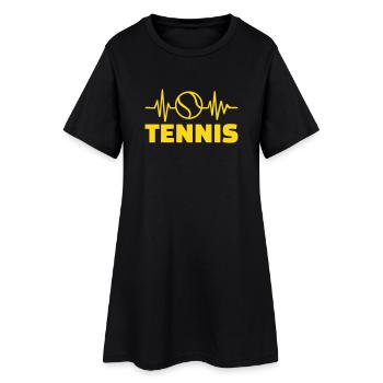 Tennis - Robe T-shirt Femme - noir - Devant