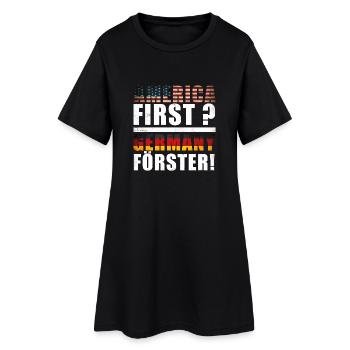America First Germany - Frauen T-Shirt-Kleid - Schwarz - Vorne