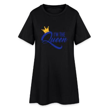 I'm the Queen - Frauen T-Shirt-Kleid - Schwarz - Vorne