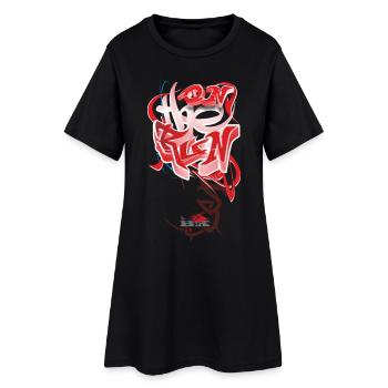 sur la course - Robe T-shirt Femme - noir - Devant