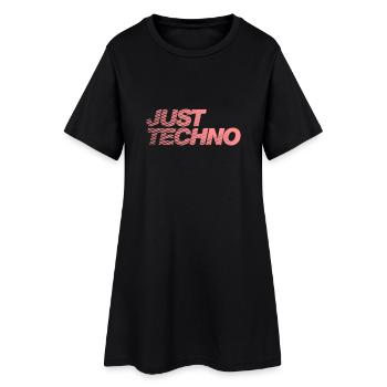 Just Techno - Robe T-shirt Femme - noir - Devant