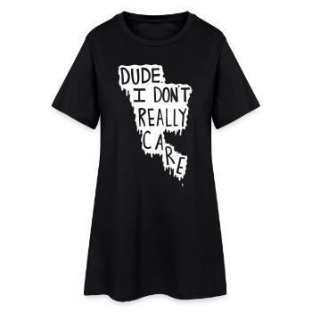Mec. Je ne m'en soucie pas vraiment. - Robe T-shirt Femme - noir - Devant