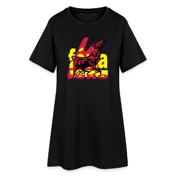 Taureau de Provence avec logo coloré - Robe T-shirt Femme - noir - Devant