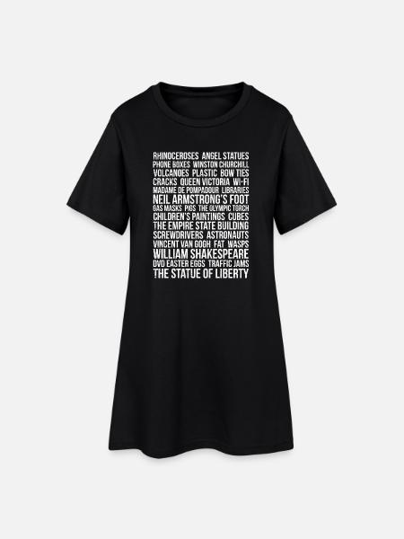 Different - Frauen T-Shirt-Kleid - Schwarz