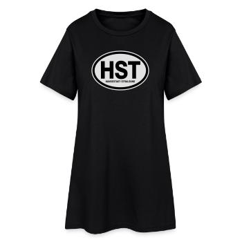 HST Hansestadt Stralsund - Frauen T-Shirt-Kleid - Schwarz - Vorne