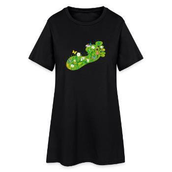 L'empreinte écologique - Robe T-shirt Femme - noir - Devant