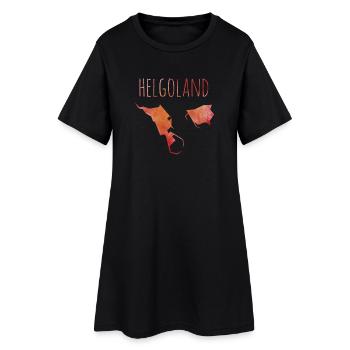 helgoland - Frauen T-Shirt-Kleid - Schwarz - Vorne