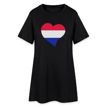 Un coeur néerlandais - Robe T-shirt Femme - noir - Devant