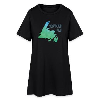 newfoundland - Frauen T-Shirt-Kleid - Schwarz - Vorne