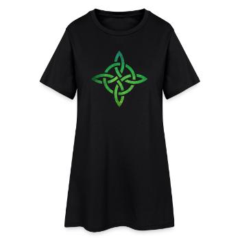 Celtic Knot - Frauen T-Shirt-Kleid - Schwarz - Vorne