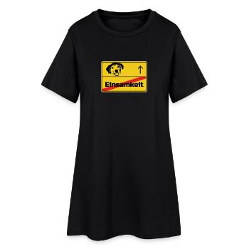 Ortsschild Hund Hunde Tier Haustier Liebe Geschenk - Frauen T-Shirt-Kleid - Schwarz - Vorne