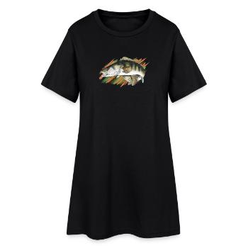 pike-perch - Women’s T-Shirt Dress - black - Front