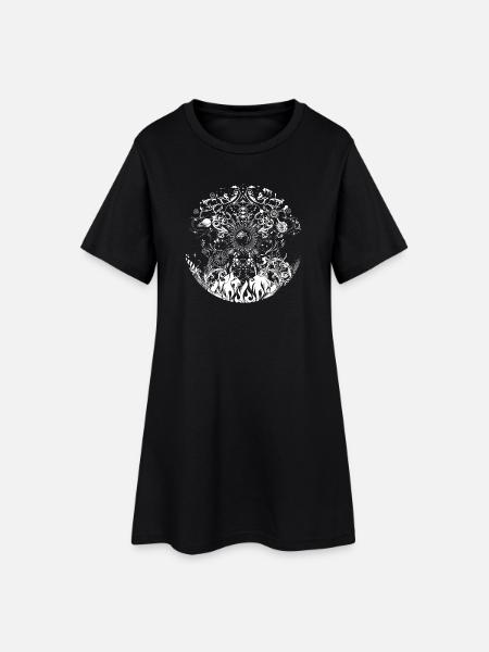 Les quatre éléments - Robe T-shirt Femme - noir