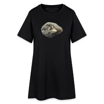 Stein - Frauen T-Shirt-Kleid - Schwarz - Vorne