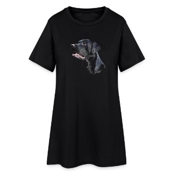 Labrador - Robe T-shirt Femme - noir - Devant