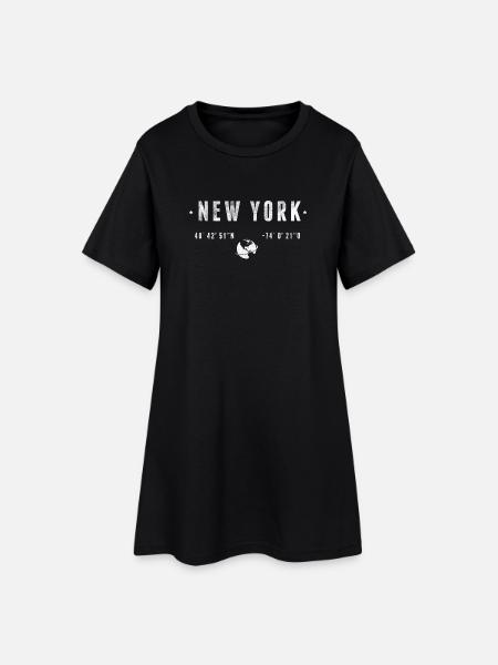 New York - Women’s T-Shirt Dress - black