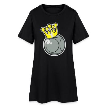 King of pétanque logo - Robe T-shirt Femme - noir - Devant