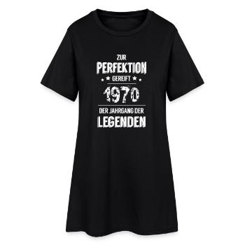 Legenden 1970 - Frauen T-Shirt-Kleid - Schwarz - Vorne