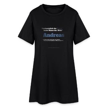 Ich bin Andreas - Andreas als Vorname - Frauen T-Shirt-Kleid - Schwarz - Vorne