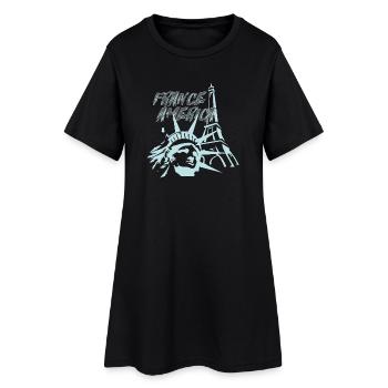 Fusion FranceAmerica - Robe T-shirt Femme - noir - Devant