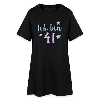 ich bin 4! - Frauen T-Shirt-Kleid - Schwarz - Vorne