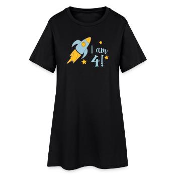 4 anniversaire - Robe T-shirt Femme - noir - Devant