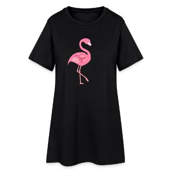 flamant - Robe T-shirt Femme - noir - Devant