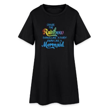 Follow the rainbow - Women’s T-Shirt Dress - black - Front