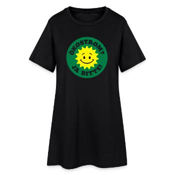 électricité verte oui s'il vous plaît, l'énergie - Robe T-shirt Femme - noir - Devant