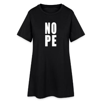 nope - Robe T-shirt Femme - noir - Devant