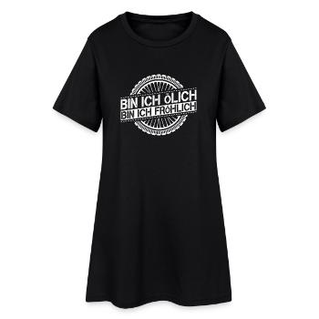 Motorrad - rasen - Motorradfahrer - Moped - Frauen T-Shirt-Kleid - Schwarz - Vorne