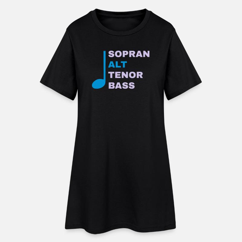 SATB mit Note - Alt - Frauen T-Shirt-Kleid - Schwarz