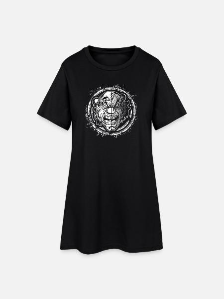 moue effrayant Halloween moue Halloween Horror - Robe T-shirt Femme - noir