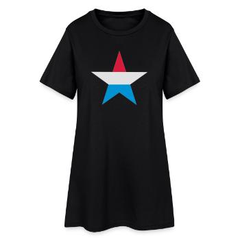 Luxembourg star - Women’s T-Shirt Dress - black - Front