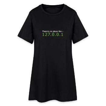 theres no place like home Code programmieren Admin - Frauen T-Shirt-Kleid - Schwarz - Vorne