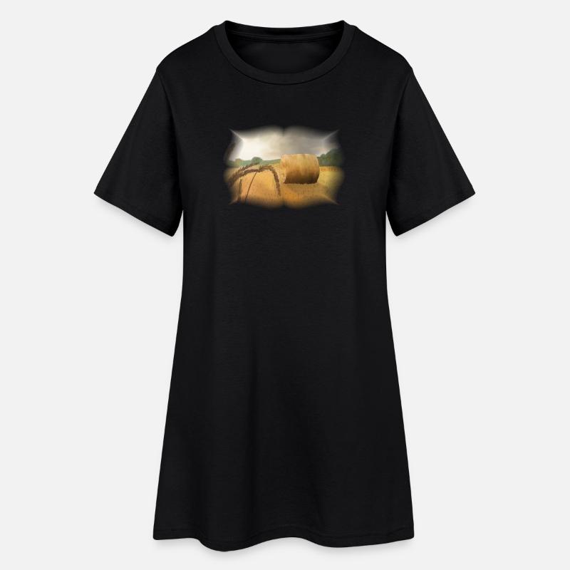 Ernte - Frauen T-Shirt-Kleid - Schwarz