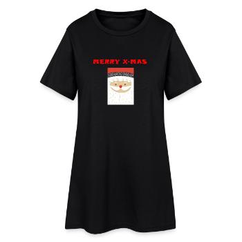 Merry X mas avec Nicholas - Robe T-shirt Femme - noir - Devant