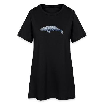 Baleine grise - Baleine grise - baleine grise - Robe T-shirt Femme - noir - Devant