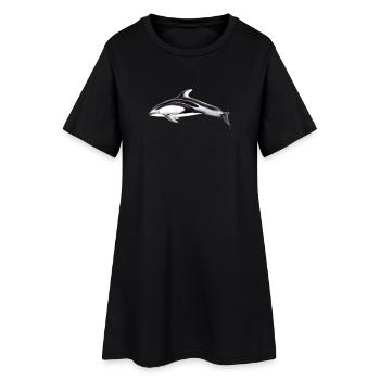 White-sided dolphin - Lagénorhynque - Lag - Frauen T-Shirt-Kleid - Schwarz - Vorne