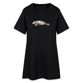 Manati - Manatee - Lamantin - Frauen T-Shirt-Kleid - Schwarz - Vorne