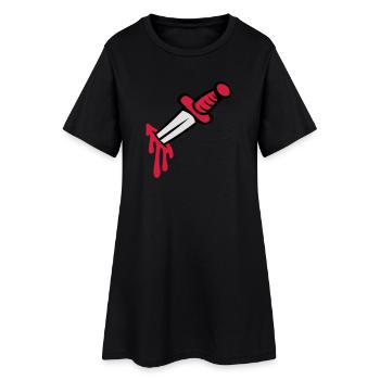mes_vector - Robe T-shirt Femme - noir - Devant