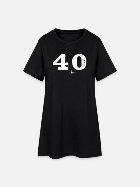 40 Geburtstag runder Geburtstag - Frauen T-Shirt-Kleid - Schwarz