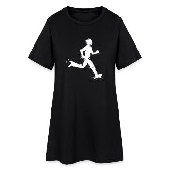 Running man - running man - marathon - Women’s T-Shirt Dress - black - Front