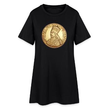 Haile Selassie I Jah Rastafari Rasta Reggae Roots - Frauen T-Shirt-Kleid - Schwarz - Vorne