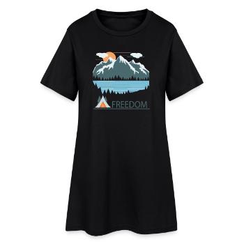 tente - Robe T-shirt Femme - noir - Devant
