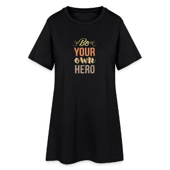 Soyez votre propre héros - Valentine - Robe T-shirt Femme - noir - Devant