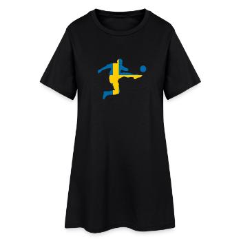 Football suédois - Robe T-shirt Femme - noir - Devant